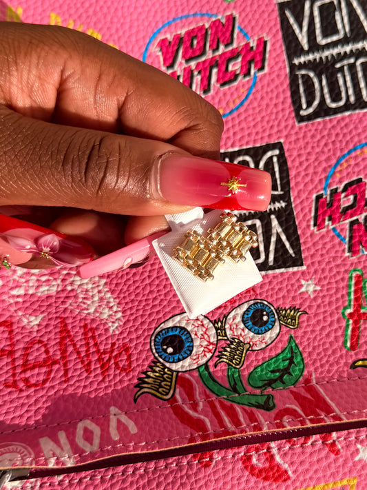 "Mini Link Luxe Studs"