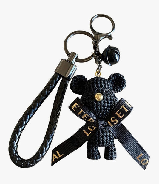 "Blush Bear Charm Keychain"